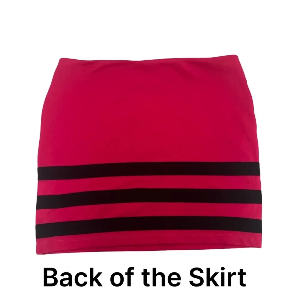 Basic House Pink with Black Stripes Mini Skirt. Size: Large. Great Condition.